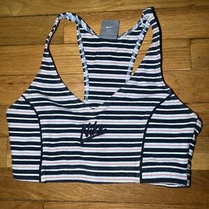 Nike cotton Striped Sports Bra sz M
